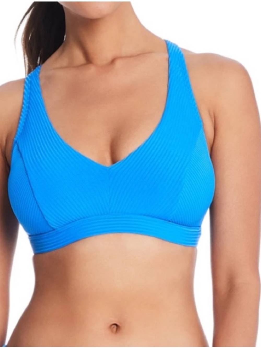 Bleu Rod Beattie 40D Top Bikini Walk the Line Underwire in Big Sur Bleu blue NWT